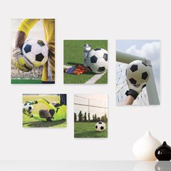 Kit 5 Placas Decorativas - Futebol - Goleiro - Juvenil - Sala - Quarto Casa Quarto Sala - 160ktpl5