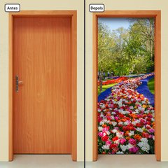 Adesivo Decorativo de Porta - Caminho de Flores - 1624cnpt - comprar online