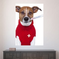 Painel Adesivo de Parede - Cachorro - Pet Shop - 1625pn