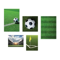 Kit 5 Placas Decorativas - Futebol - Campo - Bola - Jogador - Esportes Casa Quarto Sala - 162ktpl5 - comprar online