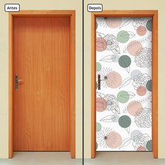 Adesivo Decorativo de Porta - Flores - 1630cnpt - comprar online