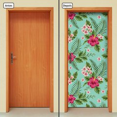 Adesivo Decorativo de Porta - Flores - 1634cnpt - comprar online