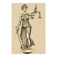 Painel Adesivo de Parede - Estátua Deusa da Justiça - Direito - 1637pn - comprar online