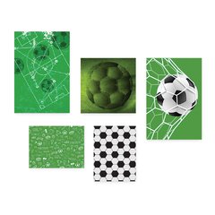 Kit 5 Placas Decorativas - Futebol - Campo - Bola - Jogador - Esportes Casa Quarto Sala - 163ktpl5 - comprar online