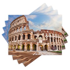 Jogo Americano com 4 peças - Coliseu - Roma - Itália - Viagem - 1643Jo