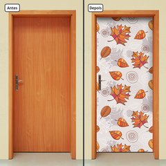 Adesivo Decorativo de Porta - Folhas - 1659cnpt - comprar online