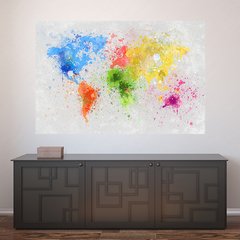 Painel Adesivo de Parede - Mapa Mundi - Mundo - 1667pn