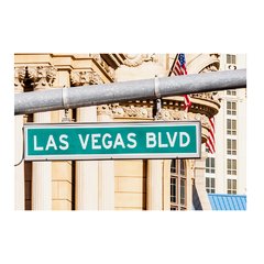 Painel Adesivo de Parede - Placa - Las Vegas - 1673pn - comprar online