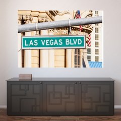 Painel Adesivo de Parede - Placa - Las Vegas - 1673pn