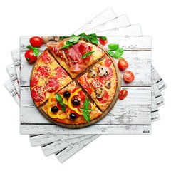 Jogo Americano com 4 peças - Pizza - 1698Jo