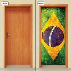 Adesivo Decorativo de Porta - Bandeira Brasil - 169cnpt - comprar online