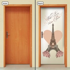 Adesivo Decorativo de Porta - Paris - Love - 170cnpt - comprar online