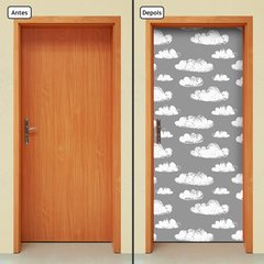 Adesivo Decorativo de Porta - Nuvens - Infantil - 1714cnpt - comprar online