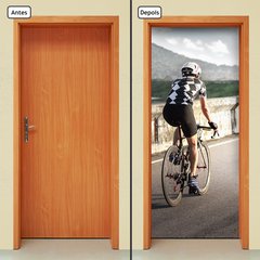 Adesivo Decorativo de Porta - Ciclista - Fitness - 1716cnpt - comprar online