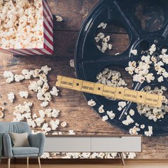 Papel de Parede Cinema Filme Pipoca Sala Painel Adesivo - 171pc