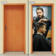 Adesivo Decorativo de Porta - Barbearia - 1726cnpt - comprar online