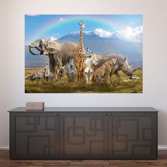 Painel Adesivo de Parede - Safari - Animais - 1729pn