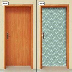 Adesivo Decorativo de Porta - Chevron - Verde - 172cnpt - comprar online