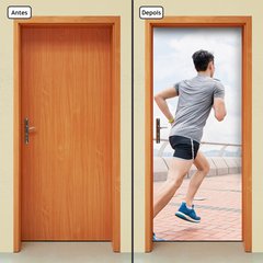 Adesivo Decorativo de Porta - Corrida - Fitness - 1739cnpt - comprar online