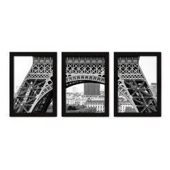 Kit Com 3 Quadros - Torre Eiffel Paris França - 173kq02p - comprar online