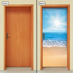 Adesivo Decorativo de Porta - Praia - Mar - 1740cnpt - comprar online