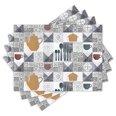 Jogo Americano com 4 peças - Cozinha - Abstratos - Azulejos - 1763Jo