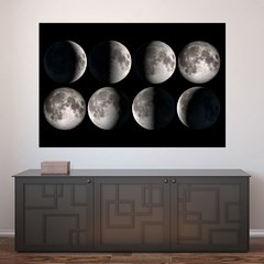 Painel Adesivo de Parede - Fases da Lua - 1764pn