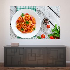 Painel Adesivo de Parede - Comida Italiana - Macarrão - Restaurante - 1765pn