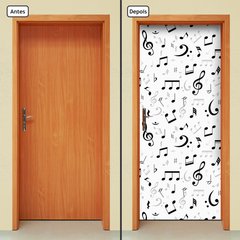 Adesivo Decorativo de Porta - Notas Musicais - 176cnpt - comprar online