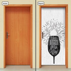 Adesivo Decorativo de Porta - Taça de Vinho - 177cnpt - comprar online