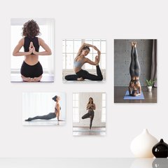 Kit 5 Placas Decorativas - Yoga - Relaxamento - Meditação Casa Quarto Sala - 179ktpl5