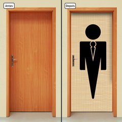 Adesivo Decorativo de Porta - Banheiro Masculino - 1805cnpt - comprar online
