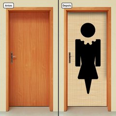 Adesivo Decorativo de Porta - Banheiro Feminino - 1806cnpt - comprar online
