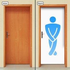 Adesivo Decorativo de Porta - Banheiro Masculino - 1807cnpt - comprar online