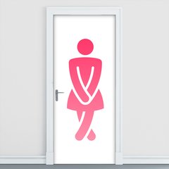 Adesivo Decorativo de Porta - Banheiro Feminino - 1808cnpt