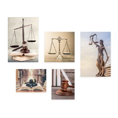Kit 5 Placas Decorativas - Direito - Profissões - Advocacia - Advogado Casa Quarto Sala - 180ktpl5 - comprar online