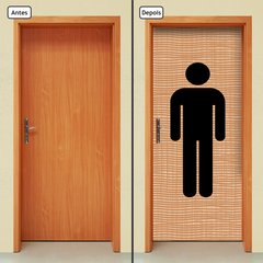 Adesivo Decorativo de Porta - Banheiro Masculino - 1810cnpt - comprar online