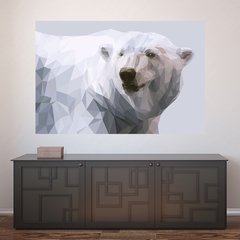 Painel Adesivo de Parede - Urso Polar - Animais - 1813pn