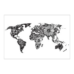 Painel Adesivo de Parede - Mapa Mundi - Mundo - 1814pn - comprar online