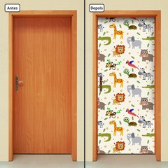 Adesivo Decorativo de Porta - Safari - Infantil - 181cnpt - comprar online