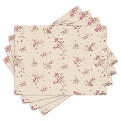 Jogo Americano com 4 peças - Flores - Floral - 1822Jo