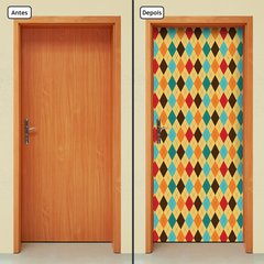 Adesivo Decorativo de Porta - Losangos - 1829cnpt - comprar online