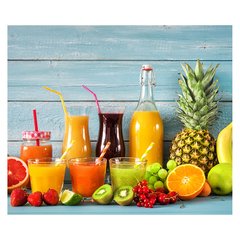 Papel de Parede Frutas Suco Saúde Cozinha Sala Painel Adesivo - 183pc na internet