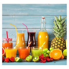 Papel de Parede Frutas Suco Saúde Cozinha Sala Painel Adesivo - 183pc - comprar online