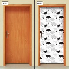 Adesivo Decorativo de Porta - Nuvens - Infantil - 1847cnpt - comprar online