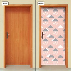 Adesivo Decorativo de Porta - Nuvens - Infantil - 1848cnpt - comprar online