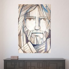 Painel Adesivo de Parede - Jesus Cristo - Abstrato - 1854pn