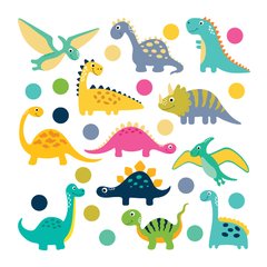 Adesivo de Parede Infantil Dinossauros Quarto Menino Bebe - 185ir - comprar online