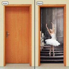 Adesivo Decorativo de Porta - Ballet - Bailarina - 1879cnpt - comprar online