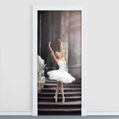 Adesivo Decorativo de Porta - Ballet - Bailarina - 1879cnpt